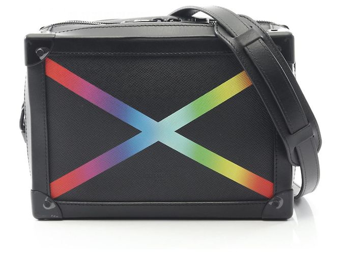 Louis Vuitton Soft Trunk Shoulder Bag Black Multiple colors