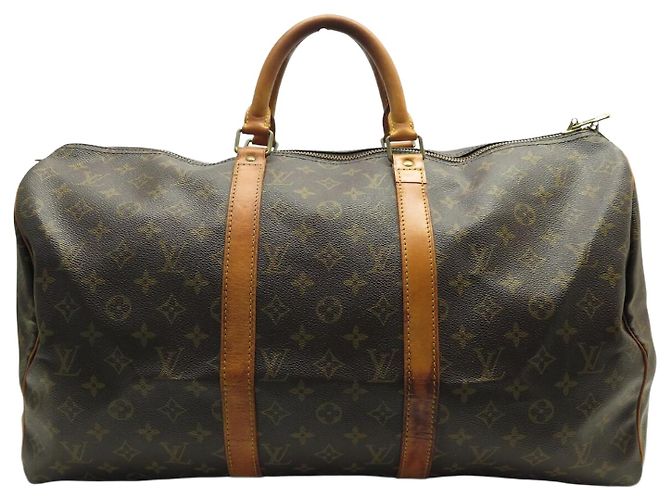 BORSA DA VIAGGIO A MANO LOUIS VUITTON KEEPALL 50 M41426 MONOGRAM Marrone