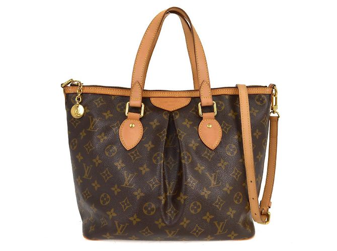 Bolsa de mão Louis Vuitton Palermo em lona Monogram PM Marrom