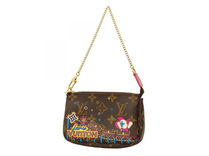 Mini Pochette Accessoires Monogram Vivienne di Louis Vuitton Marrone Rosa