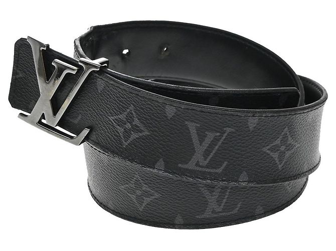 Louis Vuitton LV Initiales Belt Monogram Eclipse Leather Black