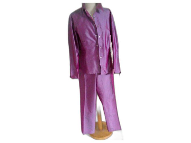 Autre Marque Completo con pantaloni CHIARIA D'ESTE in seta viola Lavanda