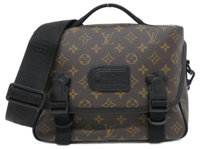Louis Vuitton Monogram Macassar LV Trail Messenger Shoulder Bag Brown