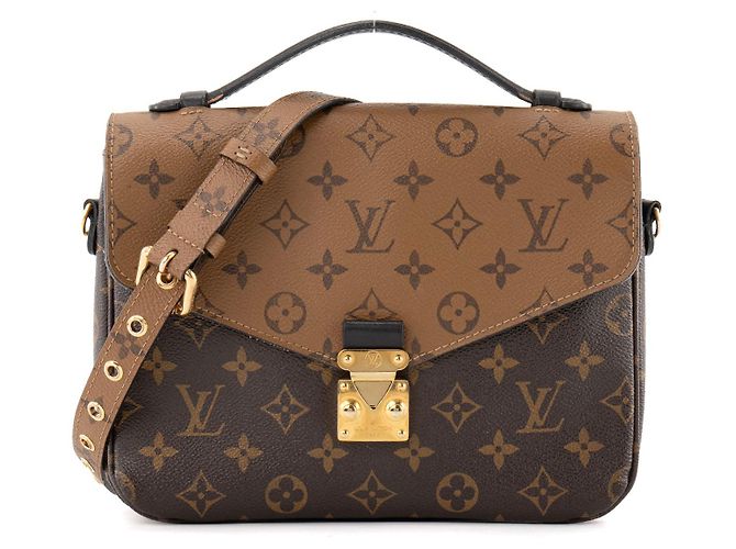 LOUIS VUITTON - Bolsa transversal Métis Louis Vuitton em lona monogramada reversa Marrom