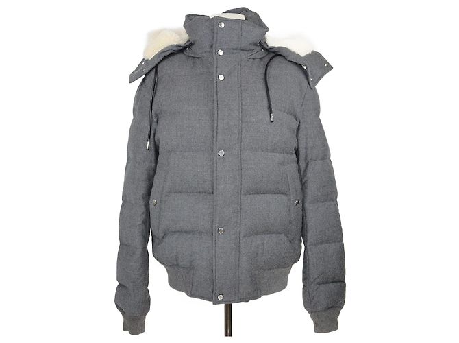 Dior Grau gefütterte Kapuzenjacke