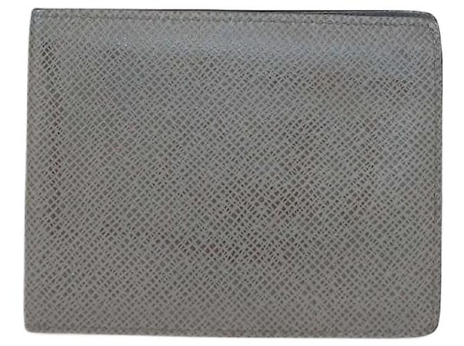 Louis Vuitton Grey Taiga Leather Multiple CC Bifold Wallet