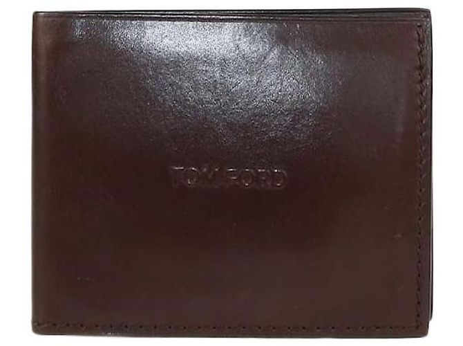 Tom Ford Dark Brown Leather Bifold Wallet