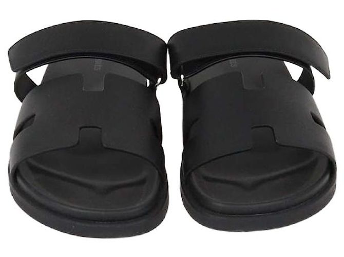 Sandali Chypre in pelle nera Hermès Nero