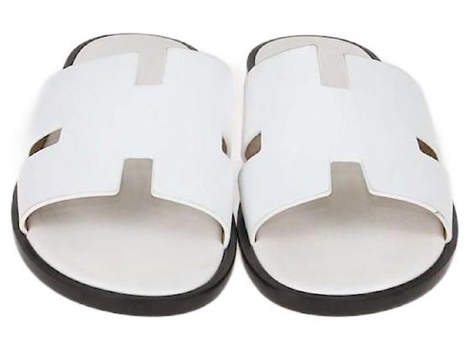 Sandali Izmir in pelle bianca Hermès Bianco