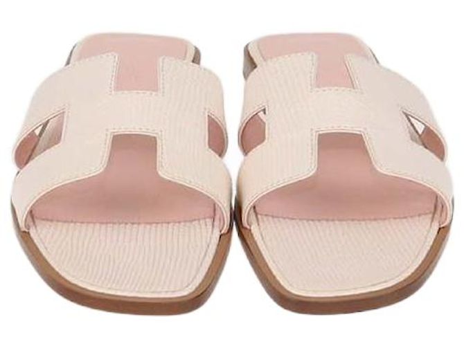 Sandalias Oran de Lizard Bicolor Hermès