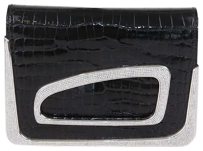 Stéphane Rolland Talitha Clutch aus schwarzem Krokodilleder in limitierter Auflage mit Kristallen von Stephane Rolland