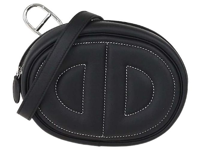 Bolsa de cinto In The Loop em couro Swift preto da Hermès