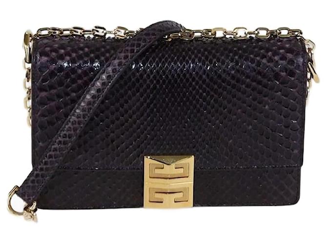 Bolsa de ombro 4G pequena em python roxo Givenchy