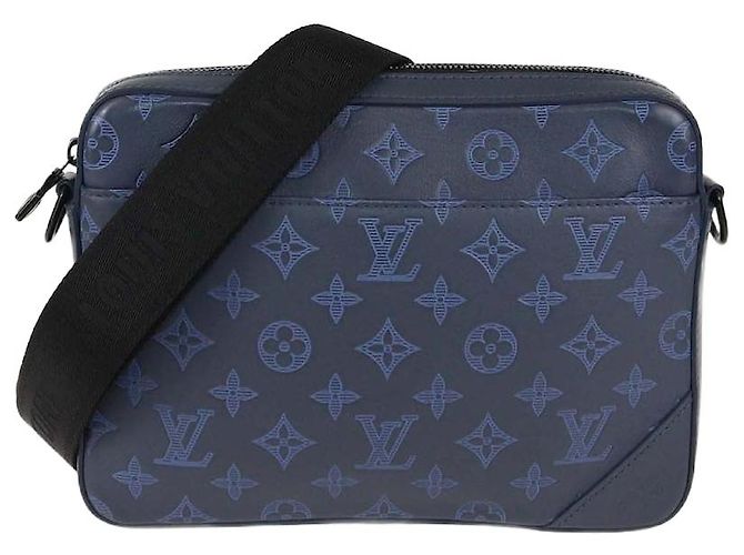 Louis Vuitton Navy Blue Monogram Shadow Duo Messenger