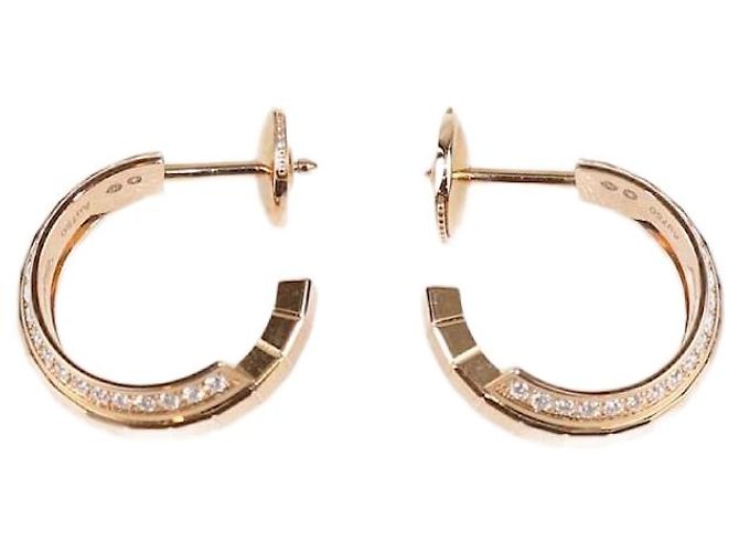 Orecchini Etici Chopard in Oro Rosa 18K con Diamanti Ice Cube D'oro