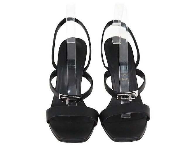 Sandali Slingback Glamour in pelle nera Hermès Nero