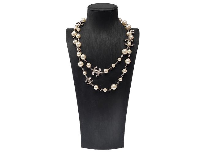 Gioielli CHANEL CC in Perla Bianca - 103170 Bianco