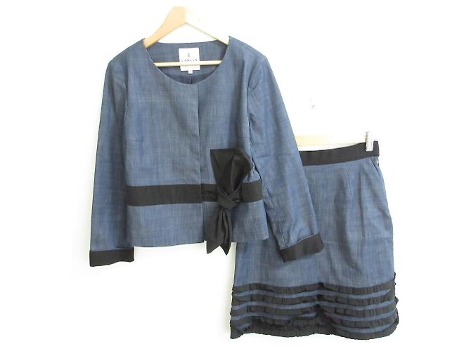 LANVIN en Bleu Denim-Set Blau