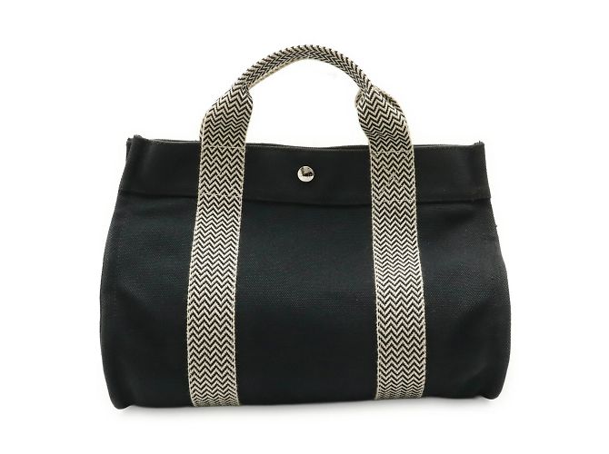 Sac Tote PM Cannes d'Hermès Noir Écru