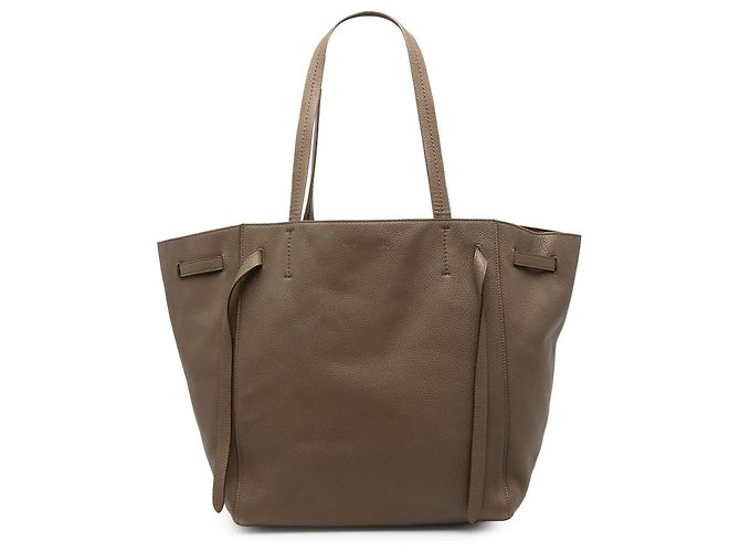 Céline Bolsa Tote Phantom Pequena de Couro Marrom da Celine