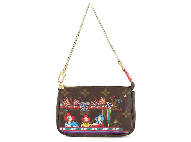 Mini Pochette Accessoires Vivienne Natale Monogramma Marrone Louis Vuitton