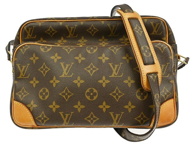 Sac Messenger Nil Louis Vuitton en toile Monogram 28 Marron