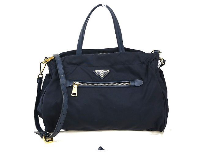 Prada Zip Convertible Shopping Tessuto with Saffiano Leather Medium
