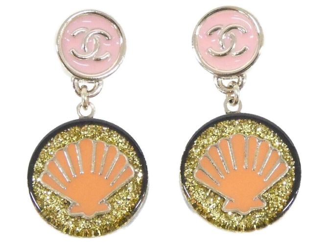 Orecchini in oro e colorati Chanel Rosa D'oro Arancione Giallo