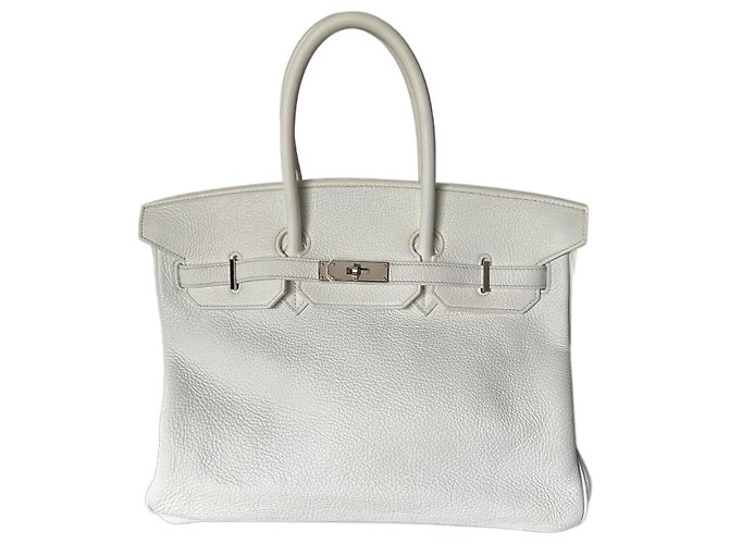 Bolsa Hermès Birkin 35 em couro Togo branco