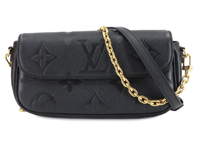 Borsa a Spalla Louis Vuitton Monogram Empreinte Wallet on Chain Ivy Nero