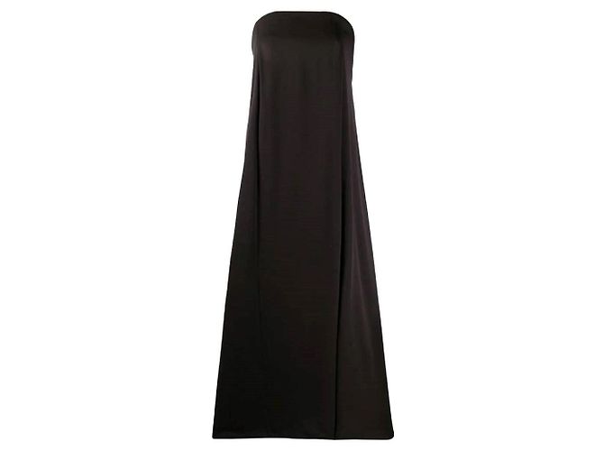 Schwarzes Seidenlangkleid Gianfranco Ferré
