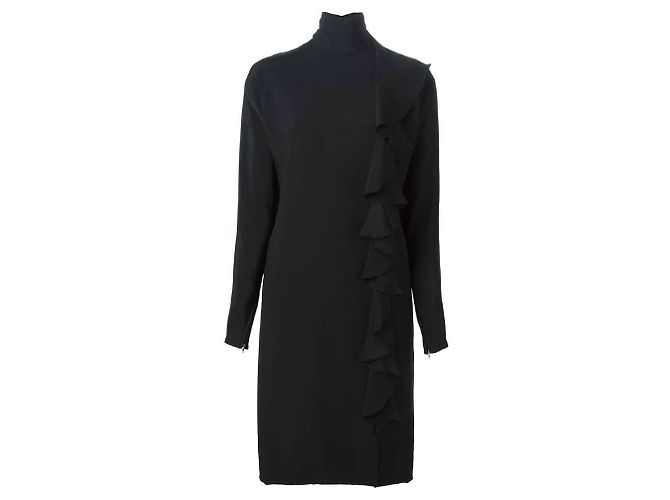 Vestido de seda negra Guy Laroche Negro