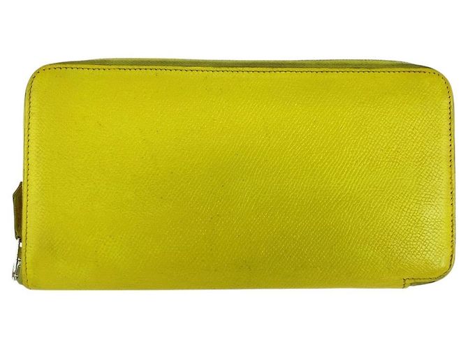 Cartera Long Azap Silk'in de Hermès Amarillo Claro