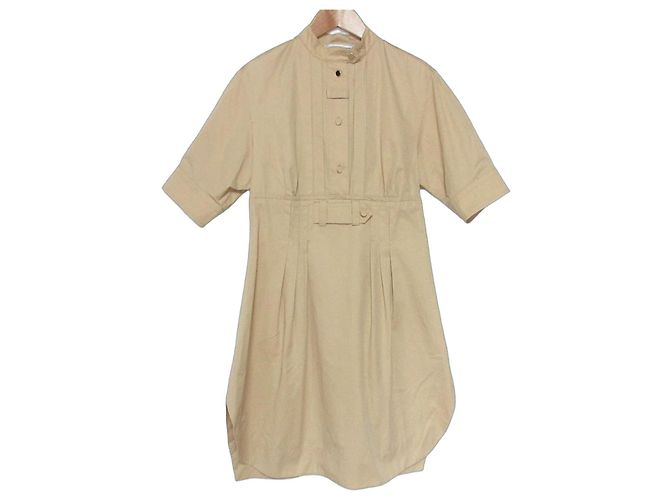 Max Mara Abito Camicia a Maniche Corte SPORTMAX Beige