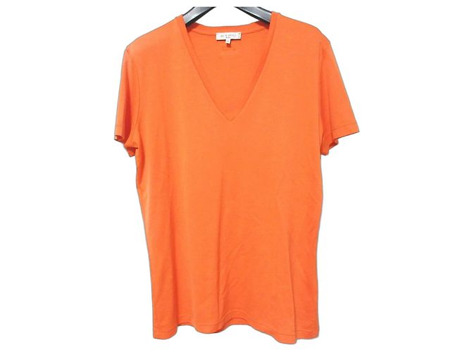 Autre Marque Camiseta de manga curta com decote em V Etro Laranja