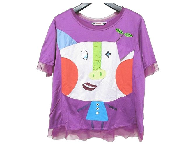 Autre Marque Top de mangas de renda Alberobello Roxo