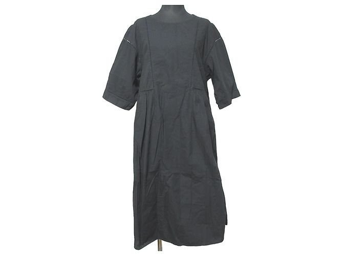 Autre Marque Vestido de algodón de la industria india Negro