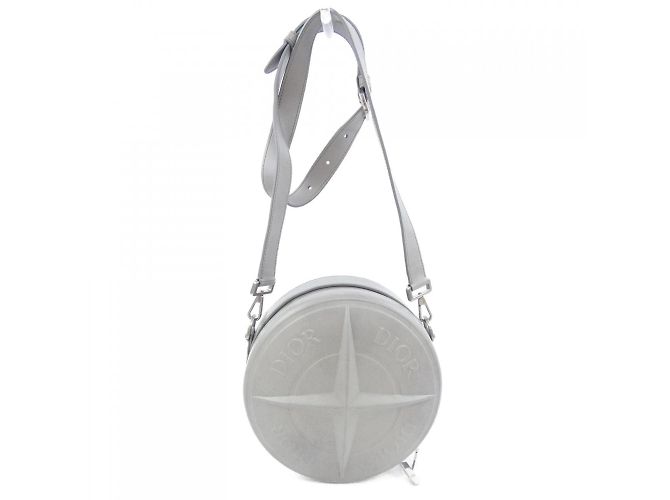 Sac à main gris Christian Dior Marron