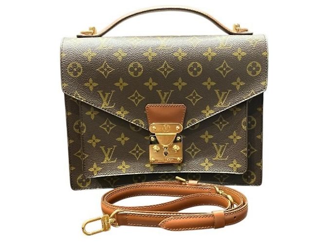 Sac à main Monceau 28 Monogram Louis Vuitton Marron