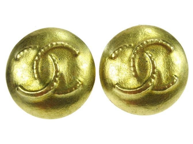 Clip Chanel CC in metallo D'oro