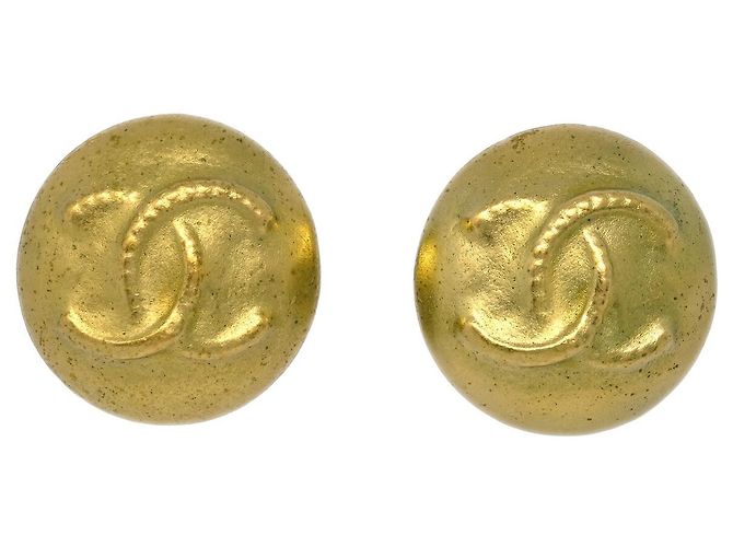 Clip Chanel CC in metallo D'oro