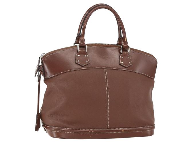 Bolsa Louis Vuitton Suhali Lockit em couro MM Marrom