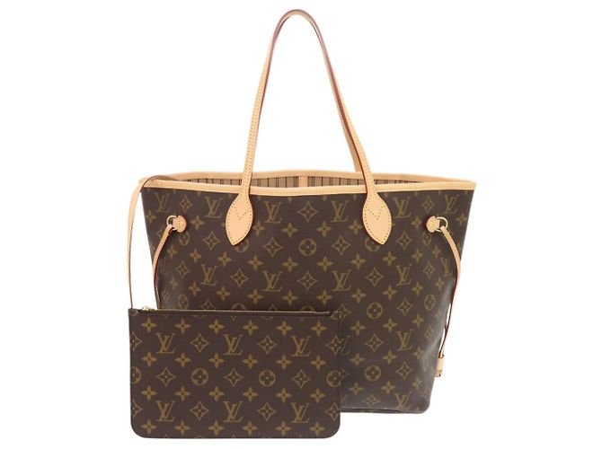 Louis Vuitton Neverfull MM Monogram Rose Beige Tote Bag Monogramm