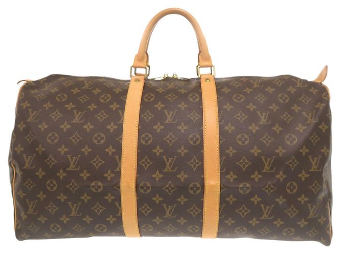 Sac Boston Keepall 55 Monogram Louis Vuitton Marron Monogramme