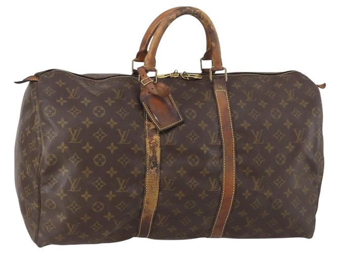 LOUIS VUITTON Bolsa Boston Monogram Keepall 50 M41426 LV Auth 150243 Monograma