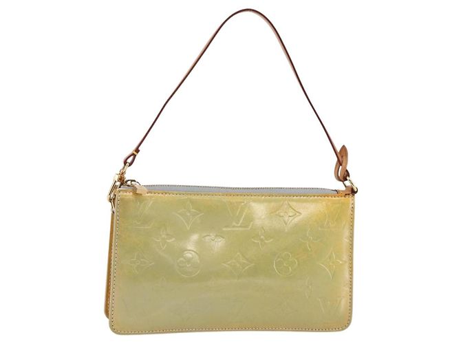 LOUIS VUITTON Monogram Vernis Lexington Accessory Pouch Gris M91056 Auth th6444 Grey