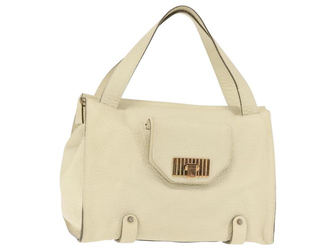 Chloé Sac Tote en Cuir Beige Doré Auth BA6273