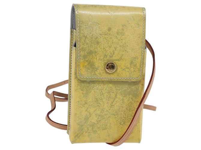 ZIGARETTENETUI LOUIS VUITTON Monogram Vernis Grün Grau LV Auth BA6481