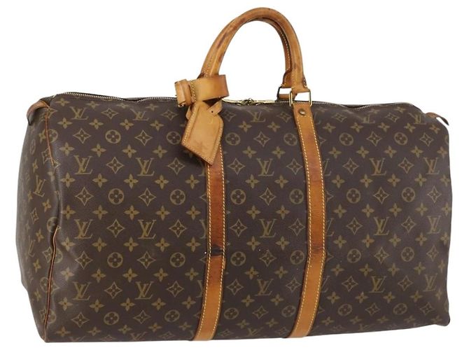 LOUIS VUITTON Bolsa Boston Monogram Keepall 55 M41424 LV Auth 143531 Monograma