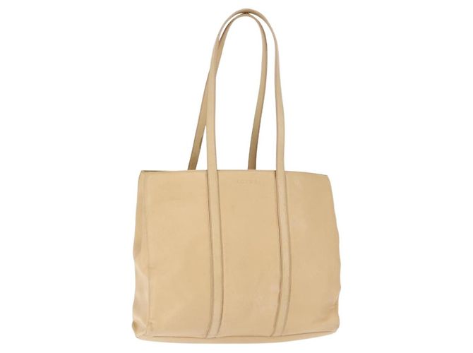 Bolsa Tote LOEWE em couro Nappa Bege Ouro Auth bs30179 Dourado
